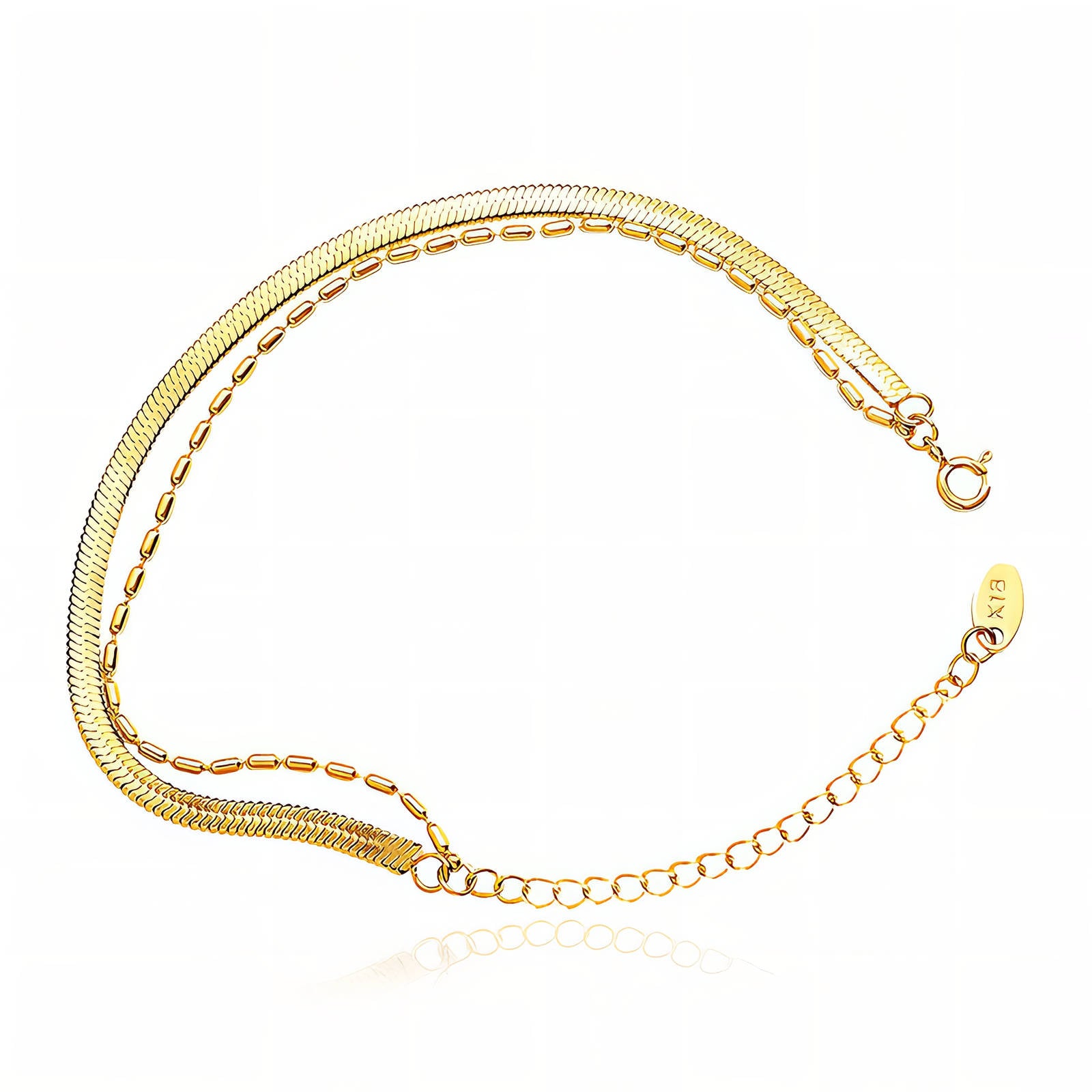 Anklet, 18K Gold Plated Steel