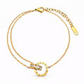 Anklet, 18K Gold Plated Steel