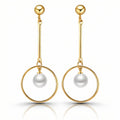 Earrings, 18K Gold Plated Steel