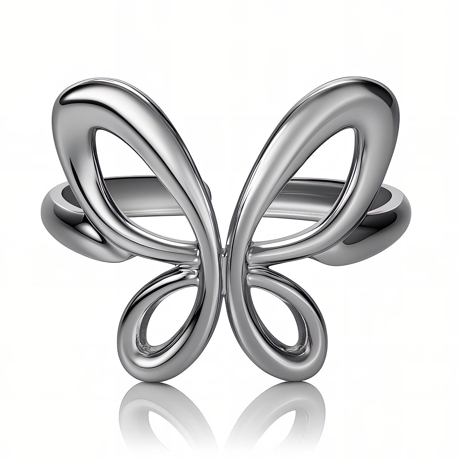 butterfly Ring, Stainless Steel