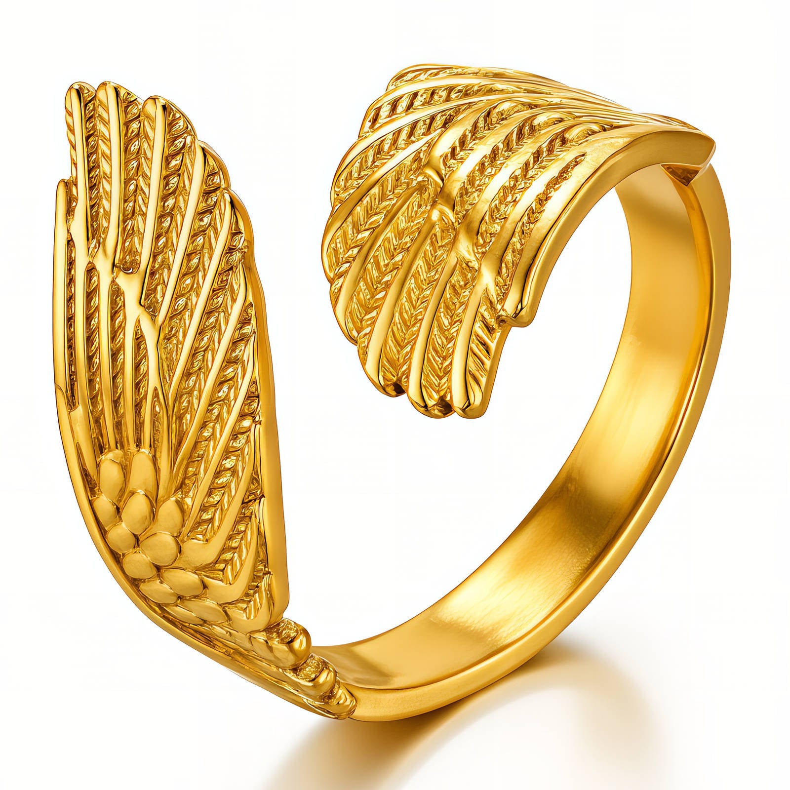 Wings Ring, 18K Gold Plated Steel