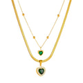 Hearts Necklace, 18K Gold Plated Steel