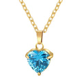 Heart Necklace, 18K Gold Plated Steel