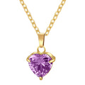 Heart Necklace, 18K Gold Plated Steel