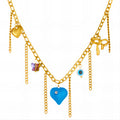 Hearts Necklace, 18K Gold Plated Steel