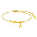 Flower Bracelet, 18K Gold Plated Steel