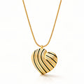 Heart Necklace, 18K Gold Plated Steel