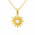 Heart Necklace, 18K Gold Plated Steel