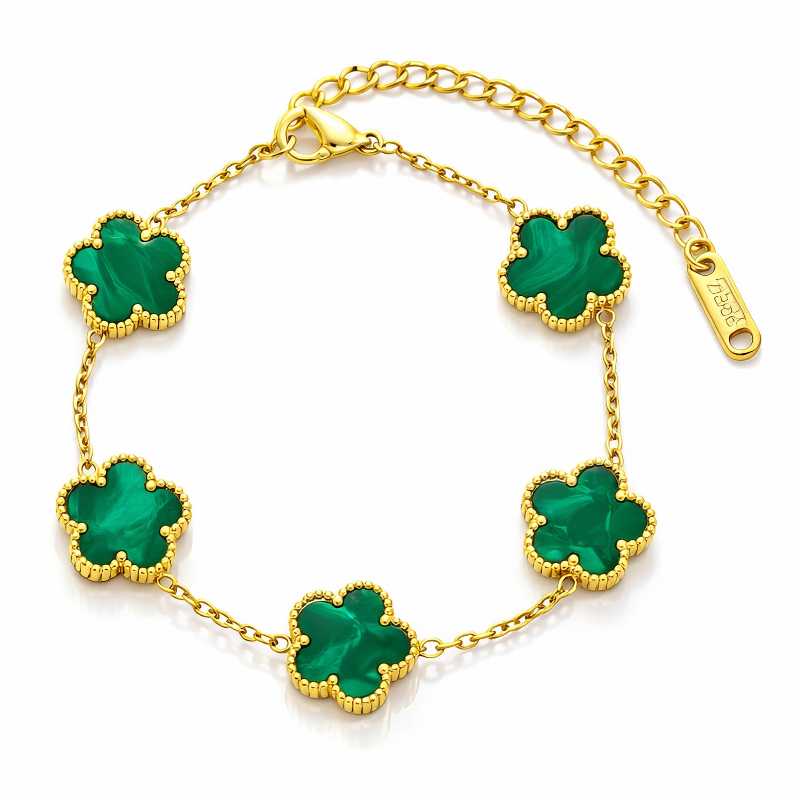 Flower Meadow Bracelet, 18K Gold Plated Steel