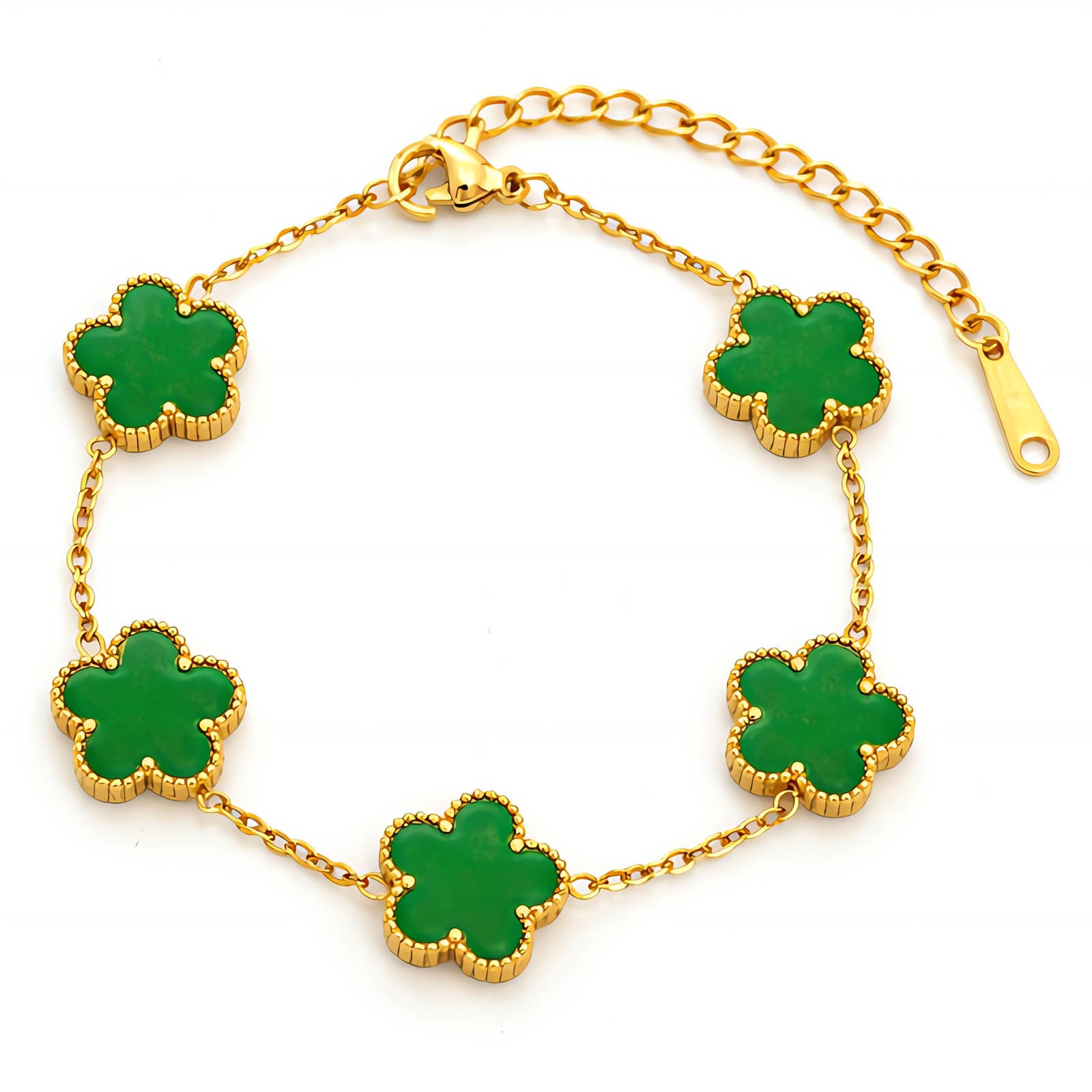 Flower Meadow Bracelet, 18K Gold Plated Steel